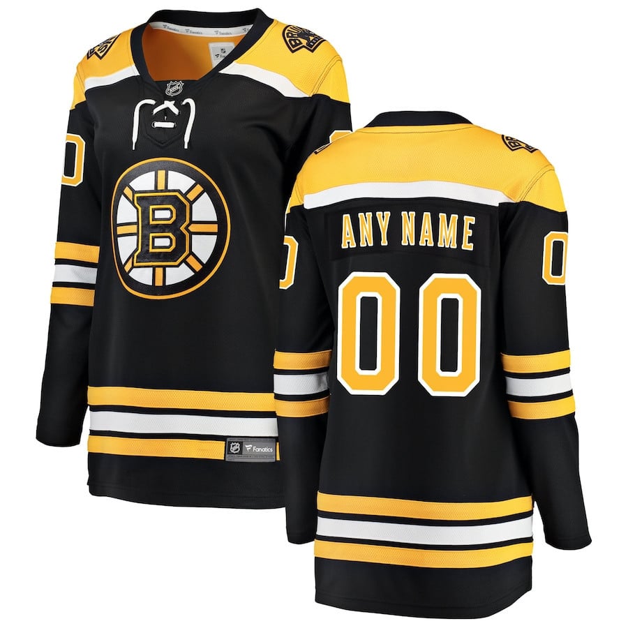 Boston Bruins Home Breakaway Custom Women, Black NHL Jersey Women's