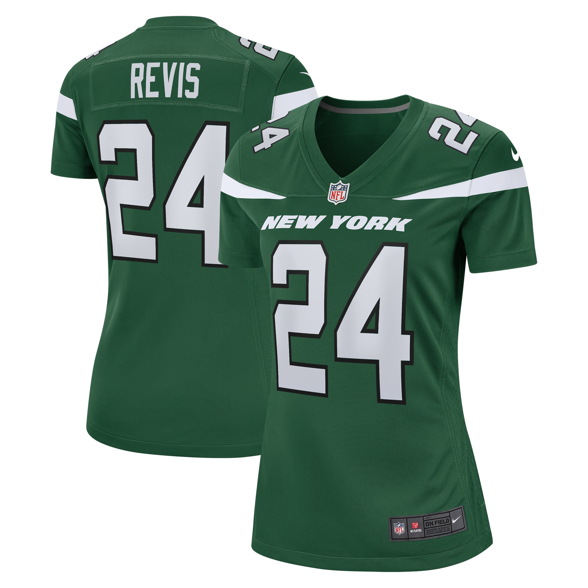 New York Jets Darrelle Revis Gotham Green Retired Player Game NFL Jersey Women's