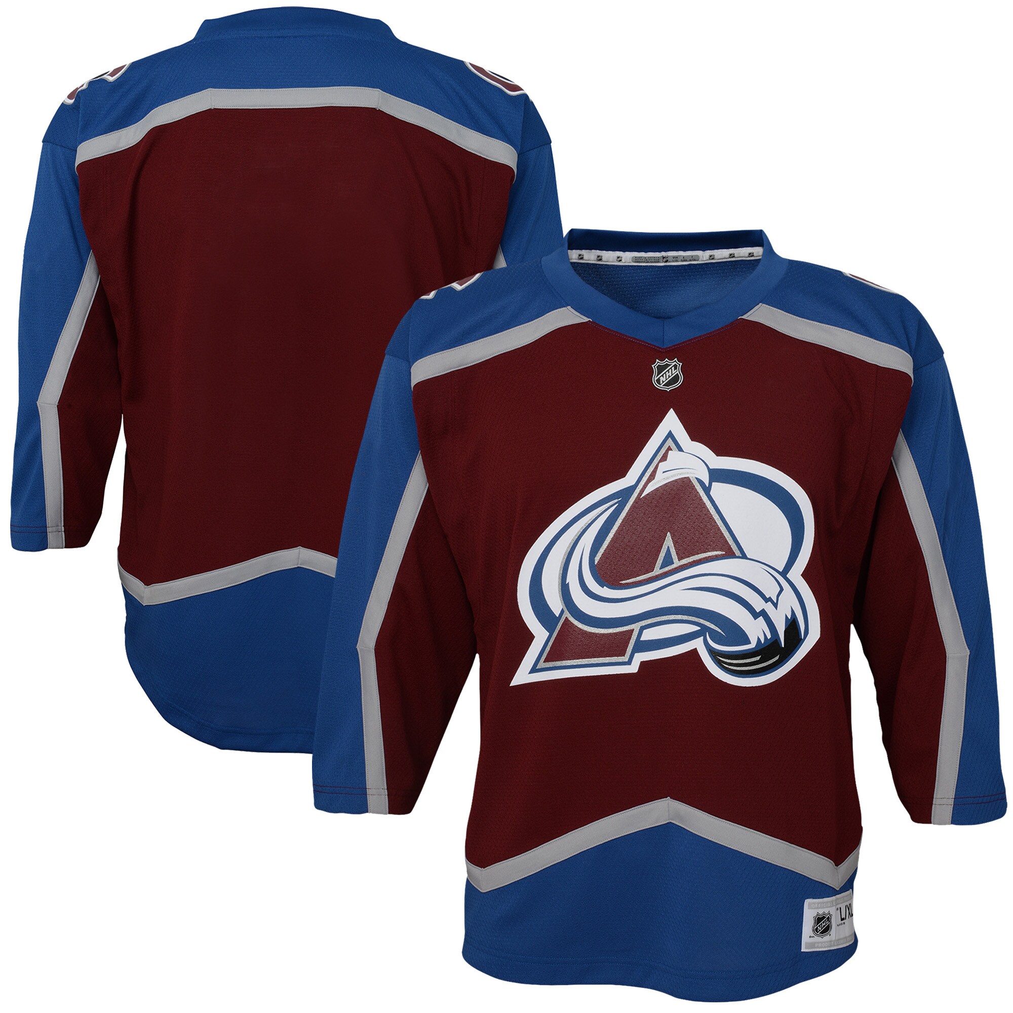 Colorado Avalanche Burgundy Home Blank NHL Jersey Youth