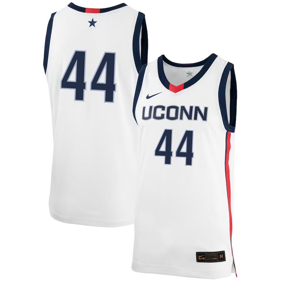 Andre Jackson Jr. 44 UConn Huskies Me White NCAA Jersey Men's