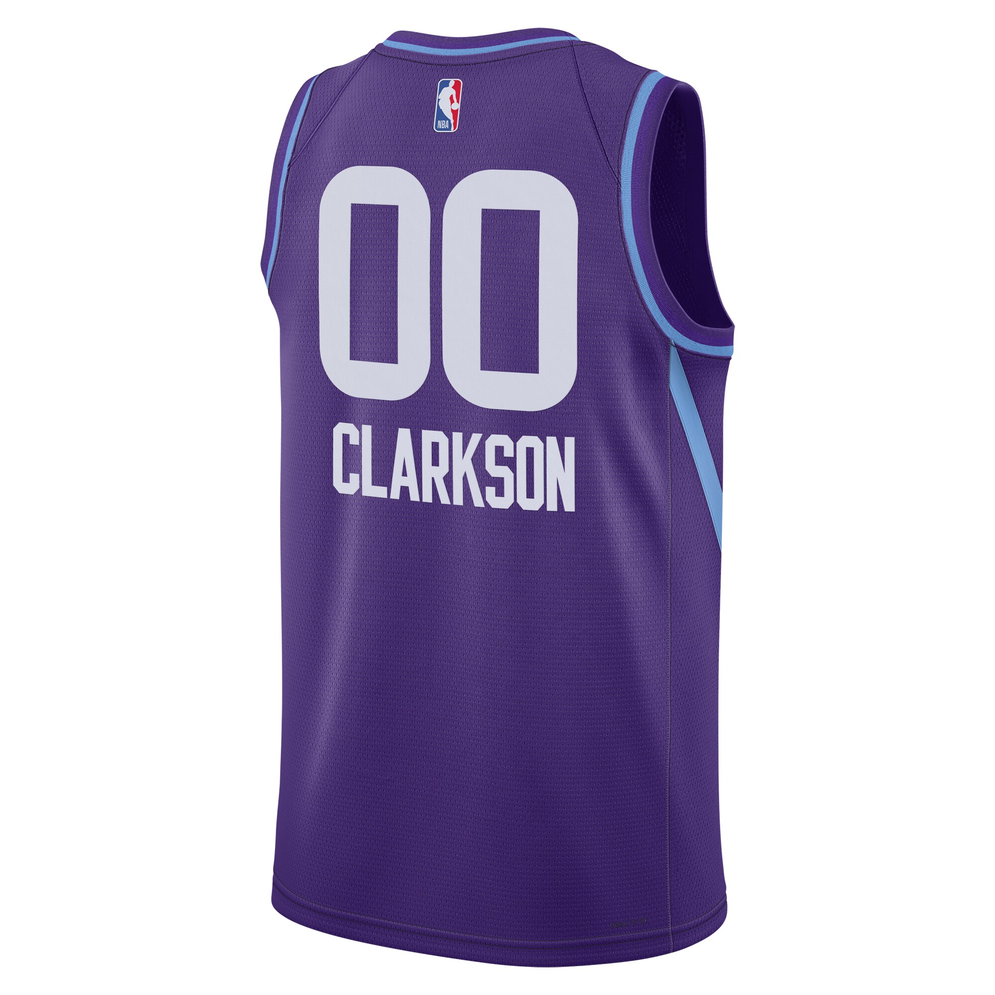 Camiseta City Edition Swingman de Utah Jazz 2024 Purpura Jordan Clarkso Unisex NBA Jersey Unisex