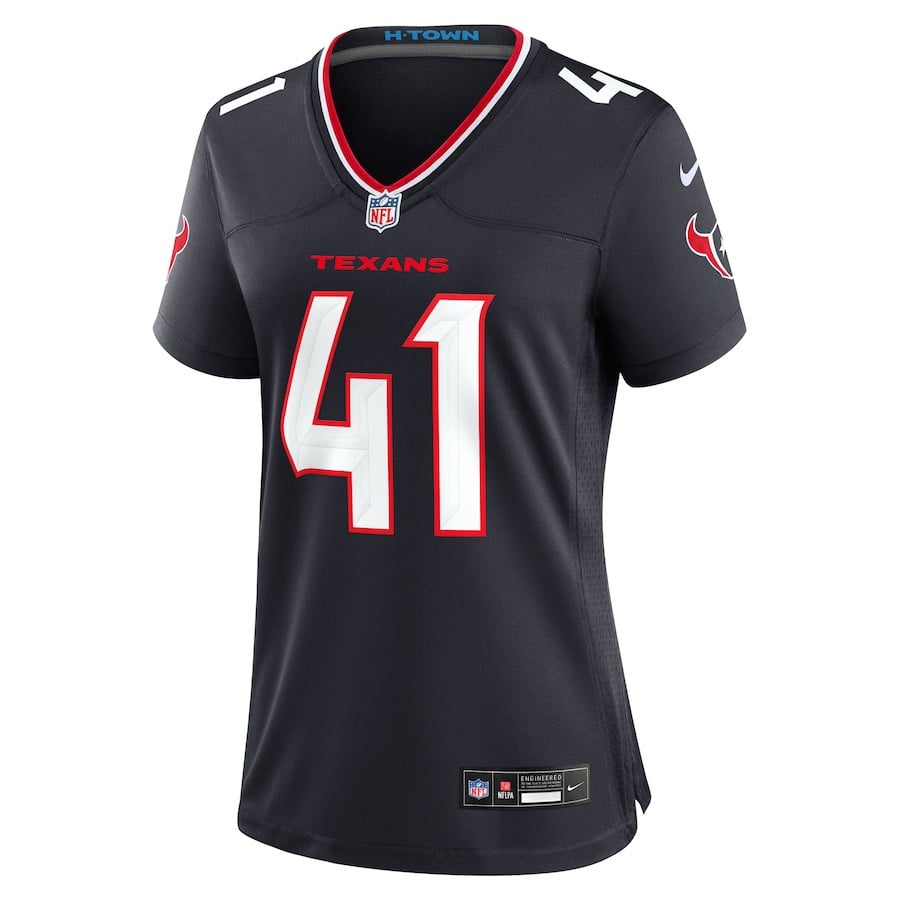 Myjai Sanders 41 Houston Texans Team Game Navy NFL Jersey Women's