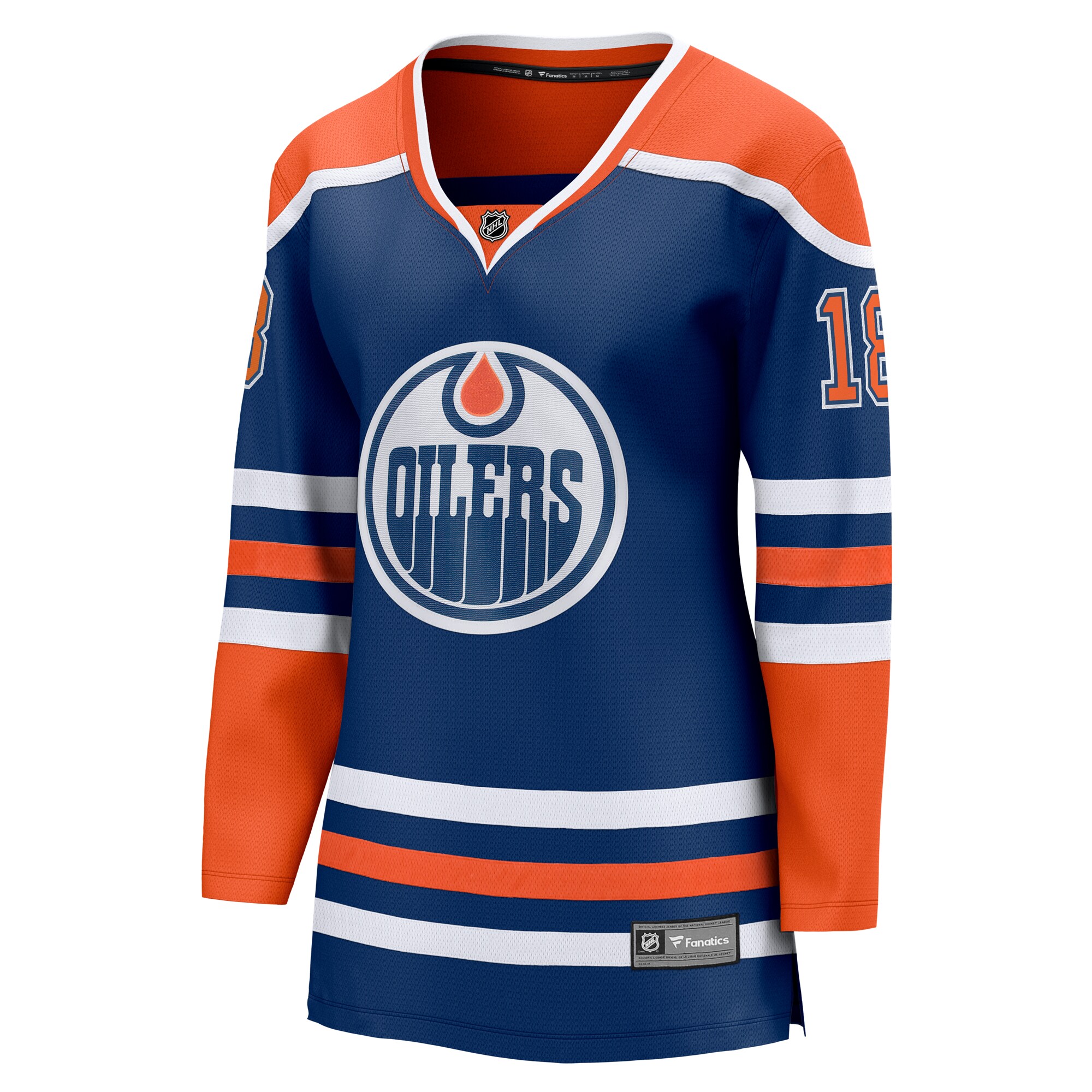 Edmonton Oilers Zach Hyman Royal Home Breakaway Player NHL Jersey Women's
