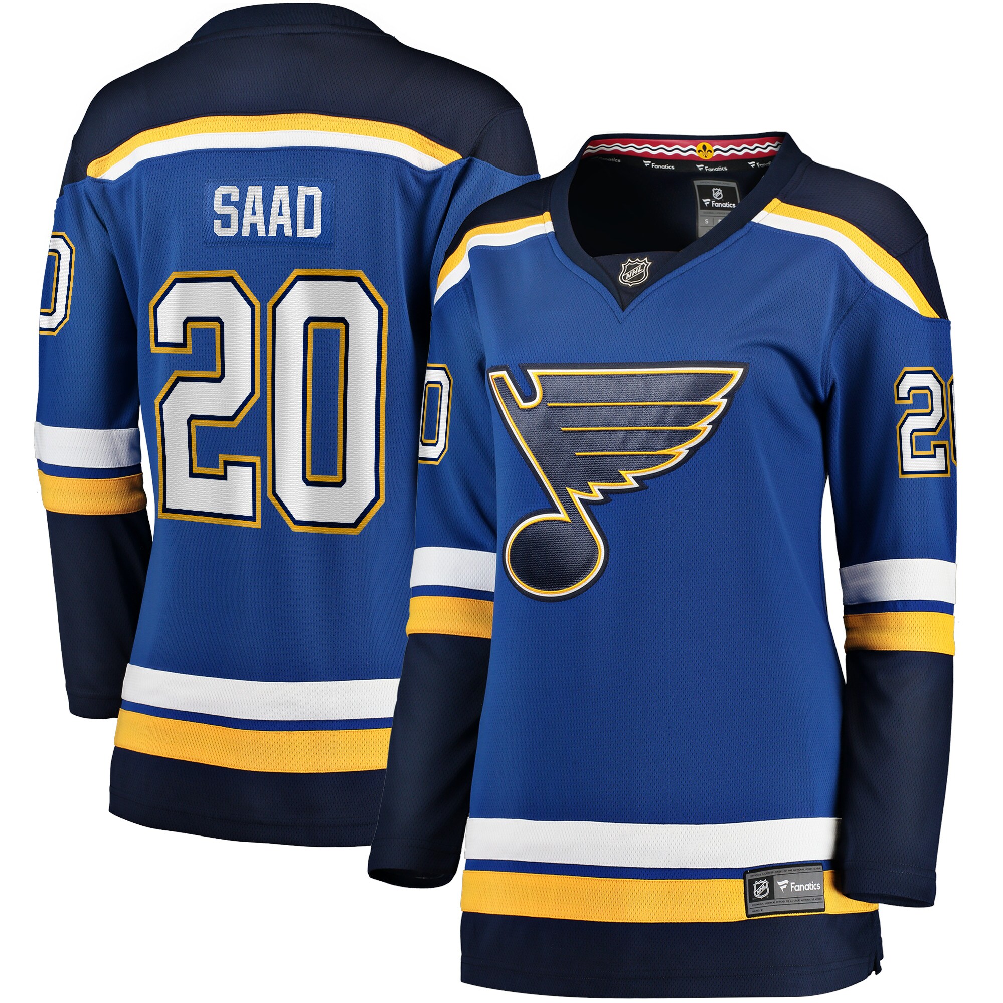 St. Louis Blues Brandon Saad Blue Home Breakaway Player NHL Jersey Women's