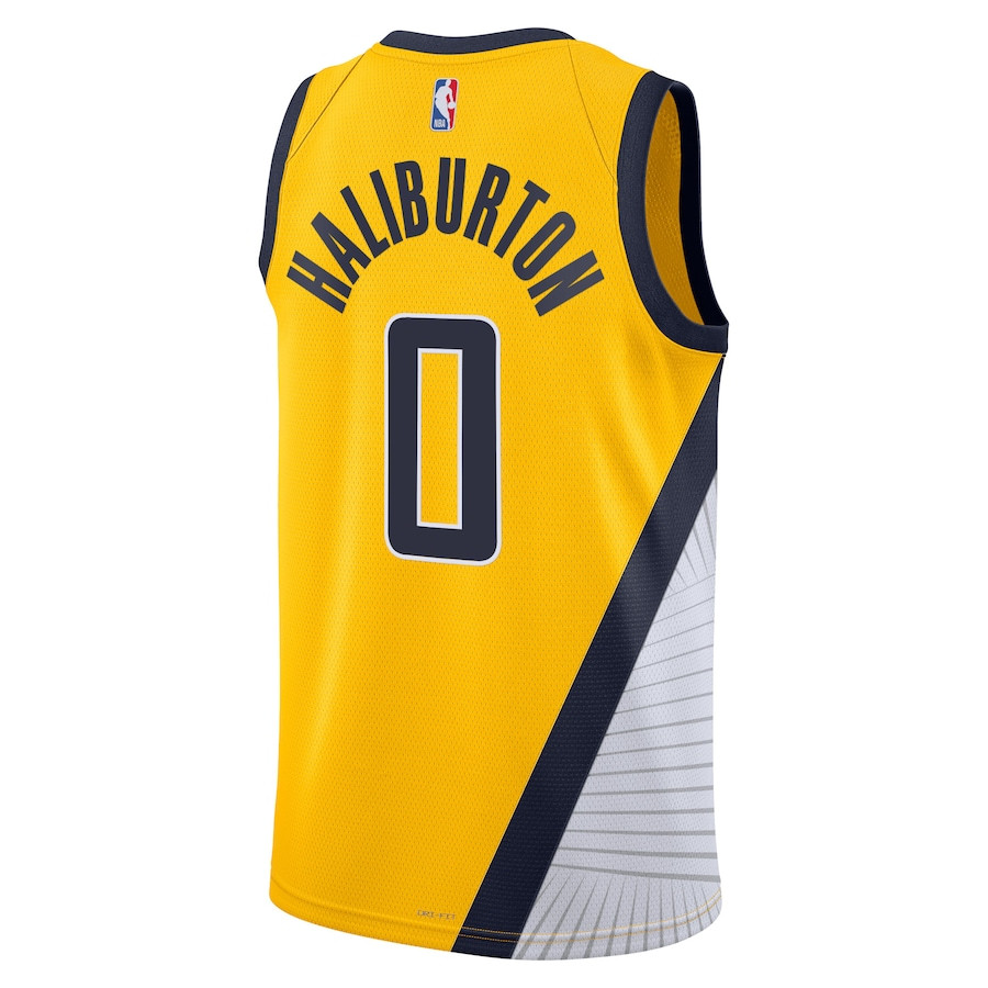 Tyrese Haliburton 0 Indiana Pacers Unisex Swingman Statement Edition Gold NBA Jersey Unisex