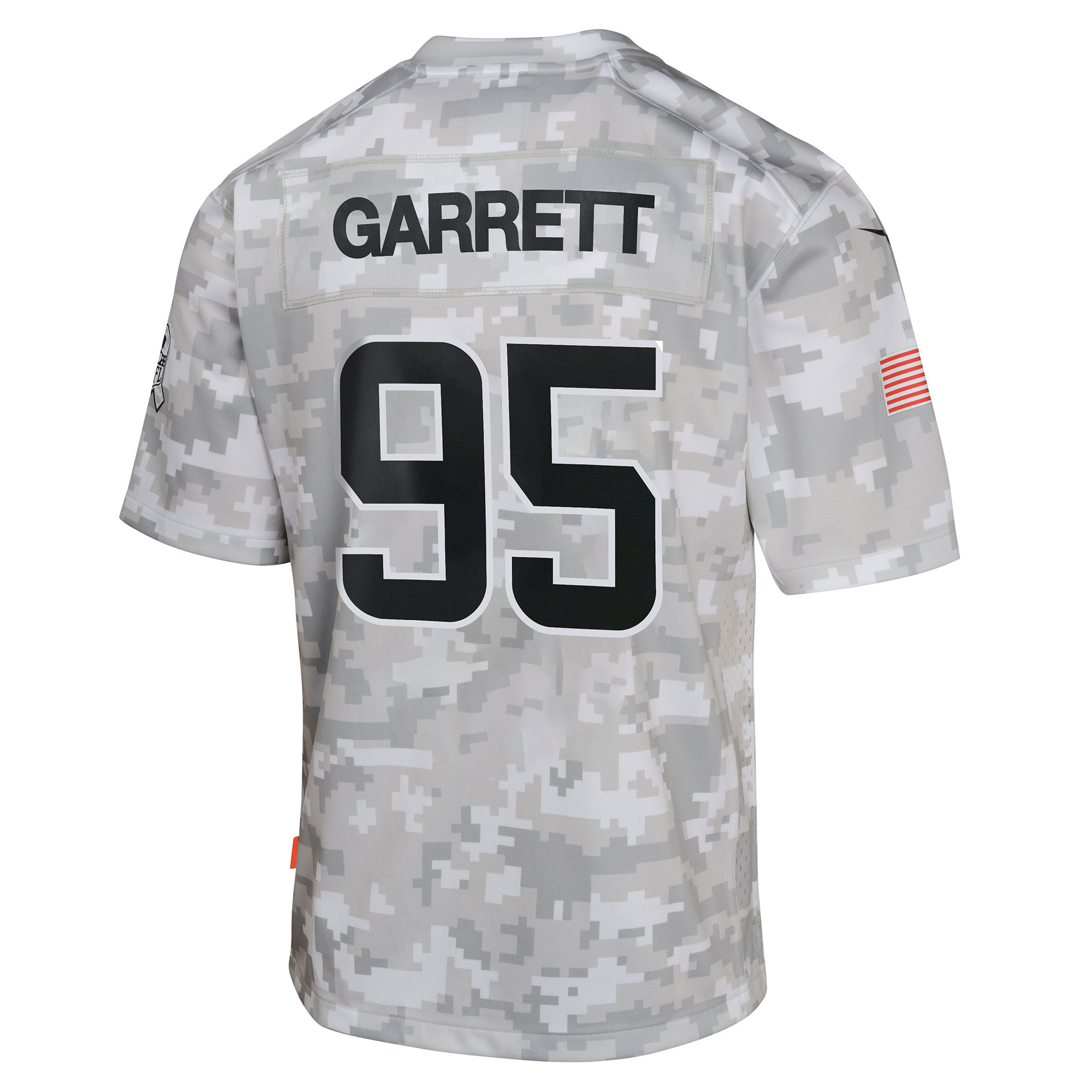 Cleveland Browns Myles Garrett Arctic Camo 2024 Salute to Service Game NFL Jersey Youth