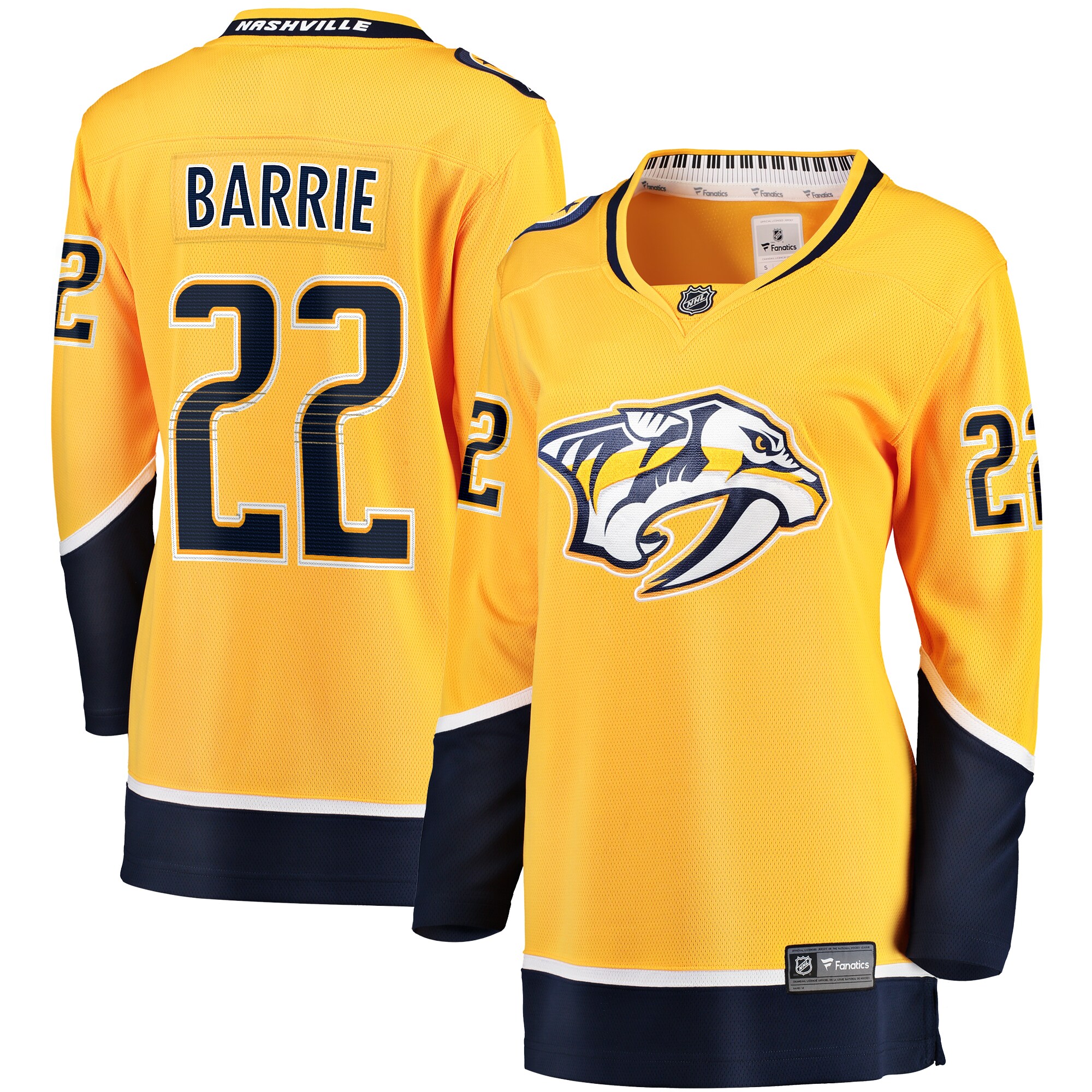 Nashville Predators Tyson Barrie Gold Home Breakaway NHL Jersey Women's