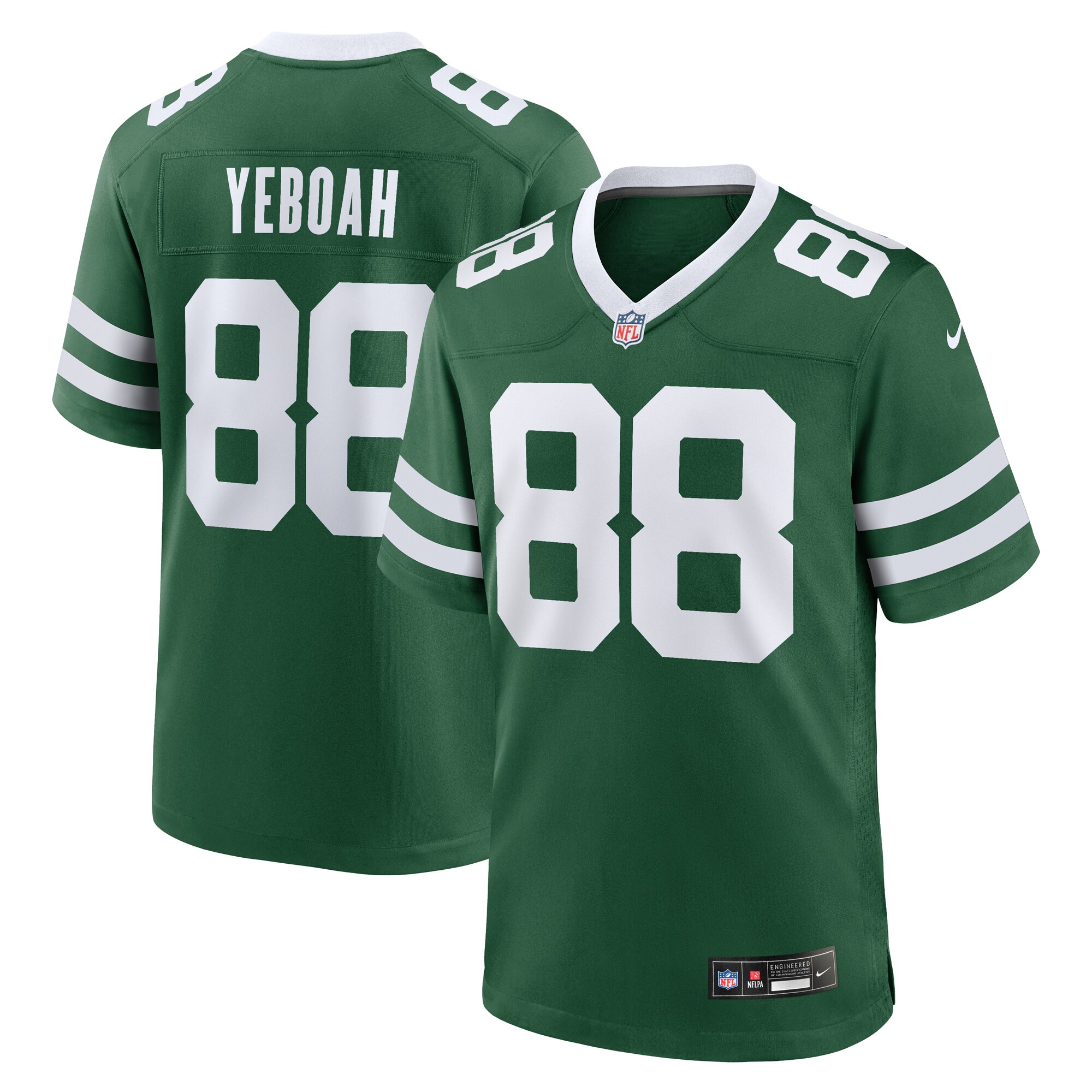 New York Jets Kenny Yeboah Legacy Green Team Game NFL Jersey Men's
