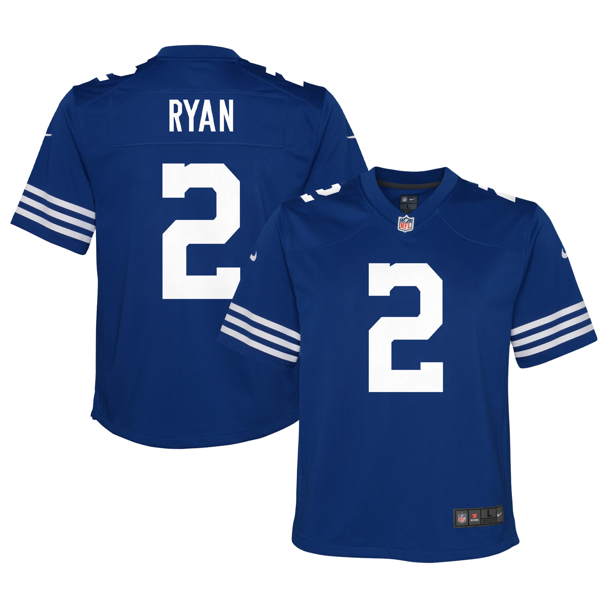 Indianapolis Colts Matt Ryan Royal Alternate Game NFL Jersey Youth