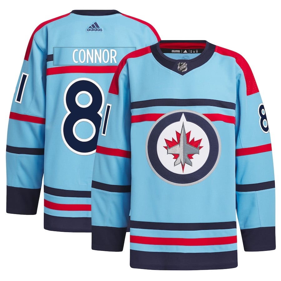 Kyle Connor 81 Winnipeg Jets Anniversary Primegreen Light Blue NHL Jersey Men's