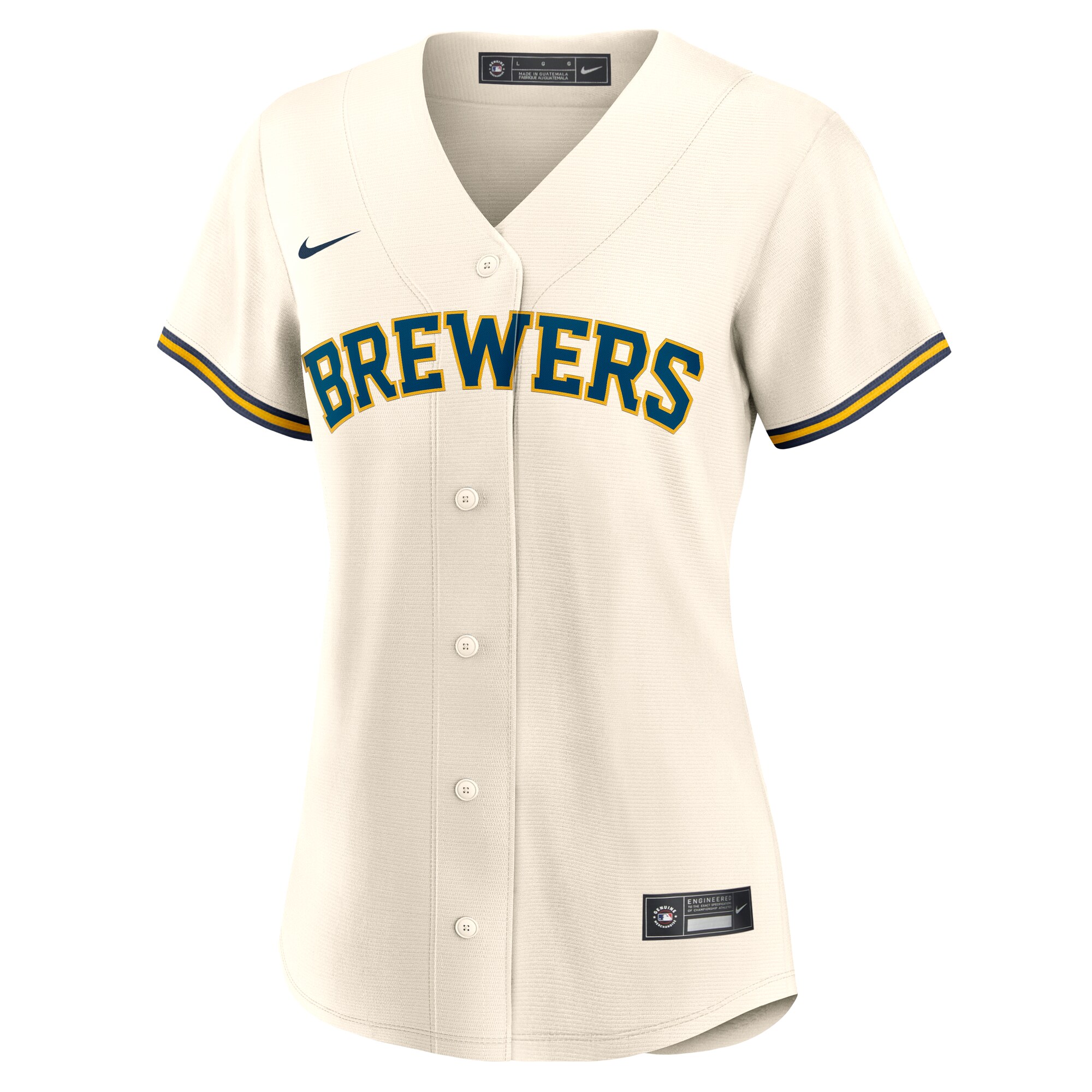 Milwaukee Brewers Rhys Hoskins White Home MLB Jersey Women's