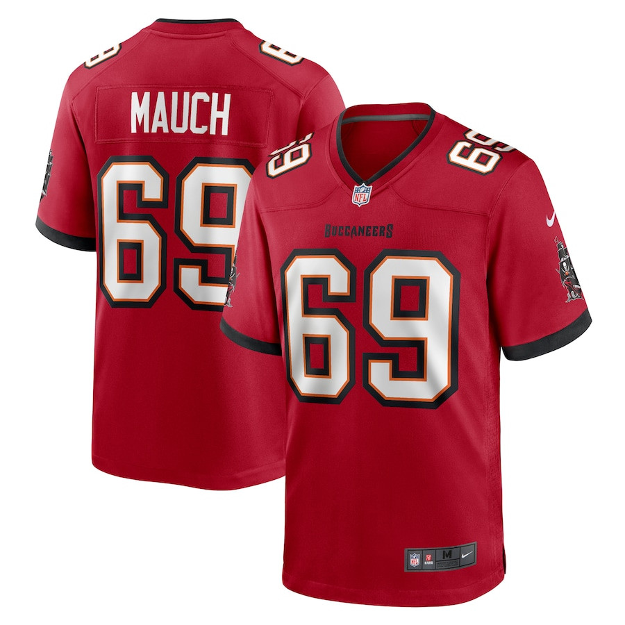 Cody Mauch 69 Tampa Bay Buccaneers Game Red NFL Jersey Men's