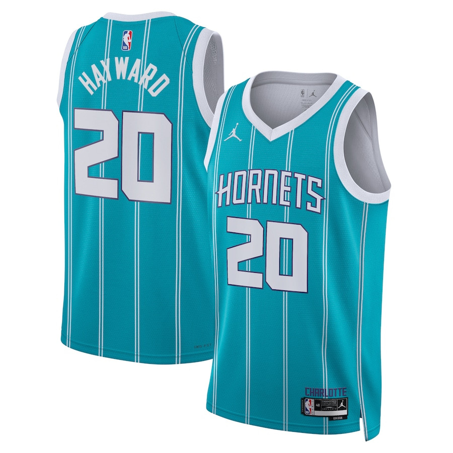 Gordon Hayward 20 Charlotte Hornets Unisex Swingman Icon Edition Teal NBA Jersey Unisex