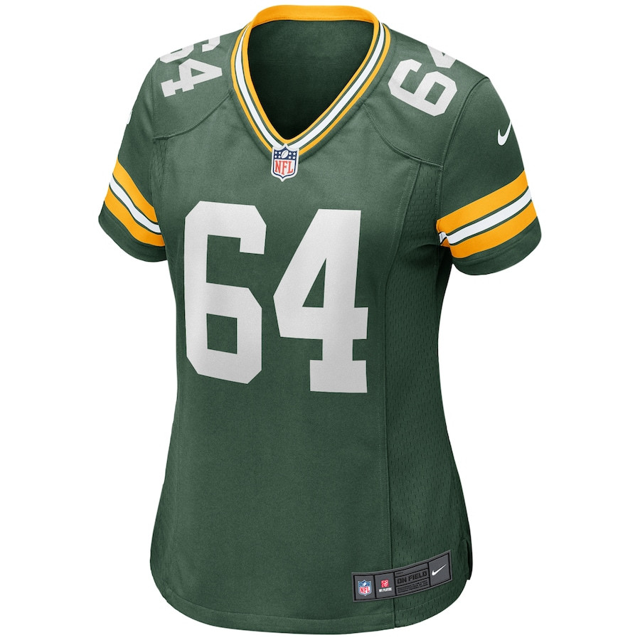 Jerry Kramer 64 Green Bay Packers Game Retired Green NFL Jersey Women's