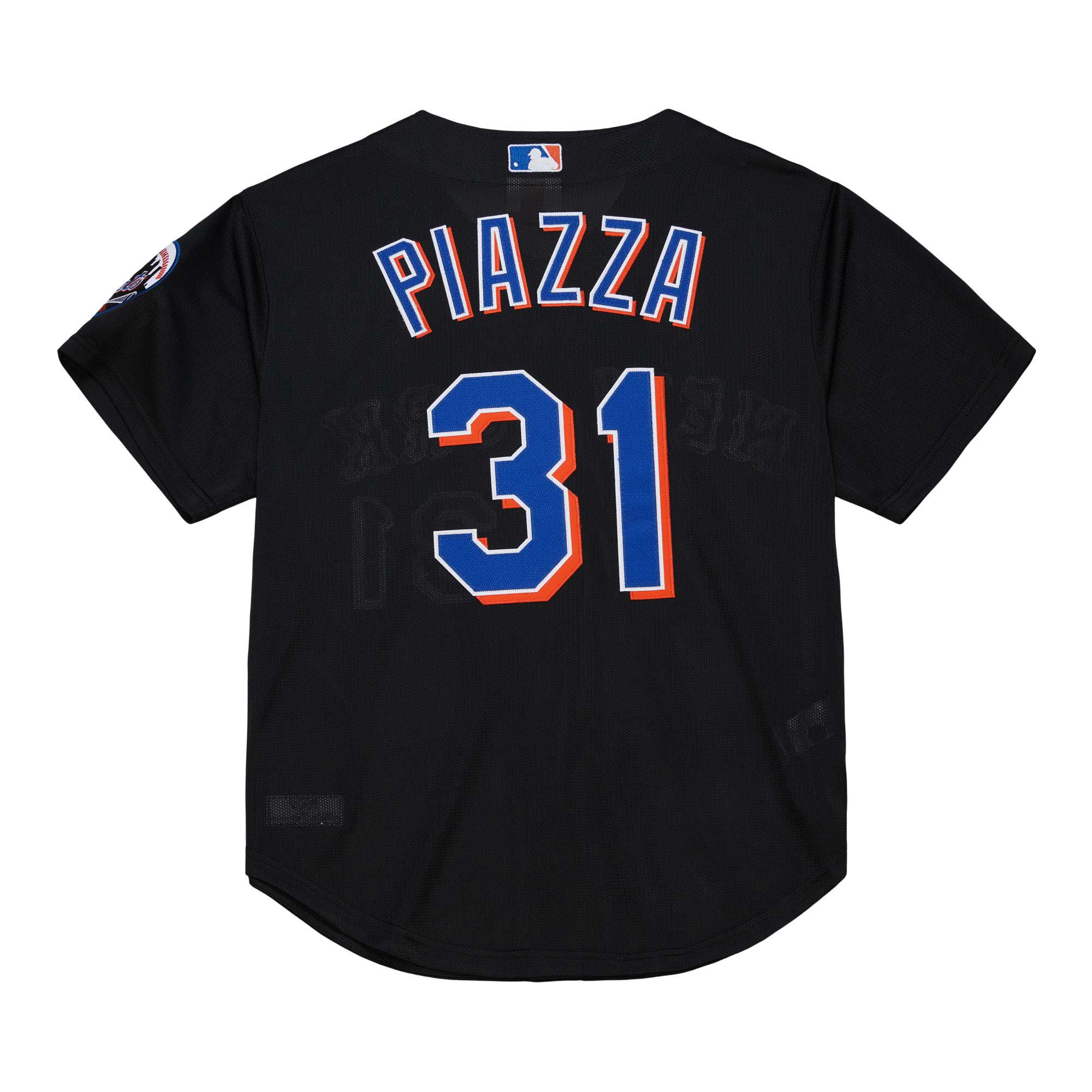 New York Mets Mike Piazza Mitchell Ness Black Cooperstown Collection 2000 Batting Practice MLB Jersey Men's