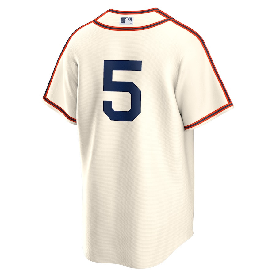 Mike Yastrzemski 5 San Francisco Giants 2024 Rickwood Classic Player Cream MLB Jersey Men's