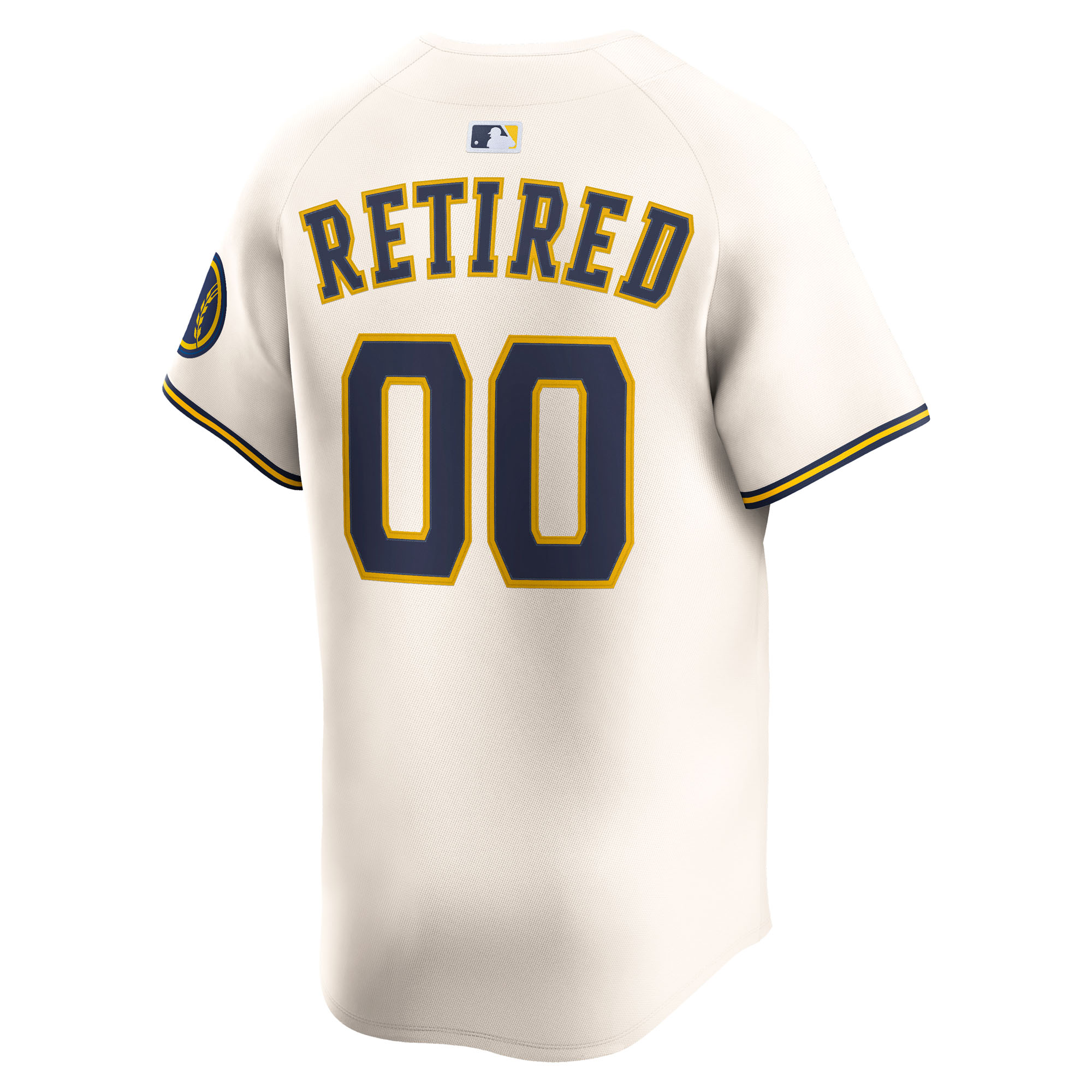 Milwaukee Brewers Cream Home Limited Pick-A-Player Retired Roster MLB Jersey Men's