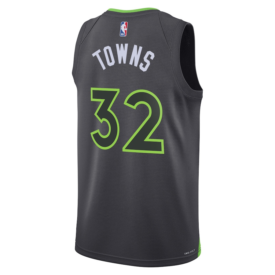 Karl-Anthony Towns 32 Minnesota Timberwolves Unisex Swingman Statement Edition Gray NBA Jersey Unisex