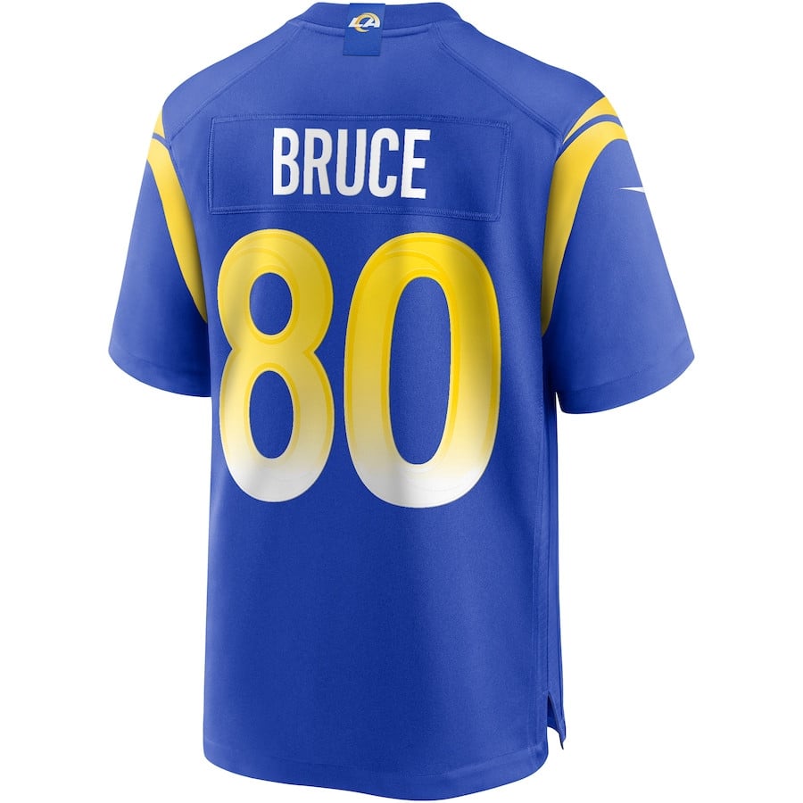 Isaac Bruce 80 Los Angeles Rams Game Retired Royal NFL Jersey Men's