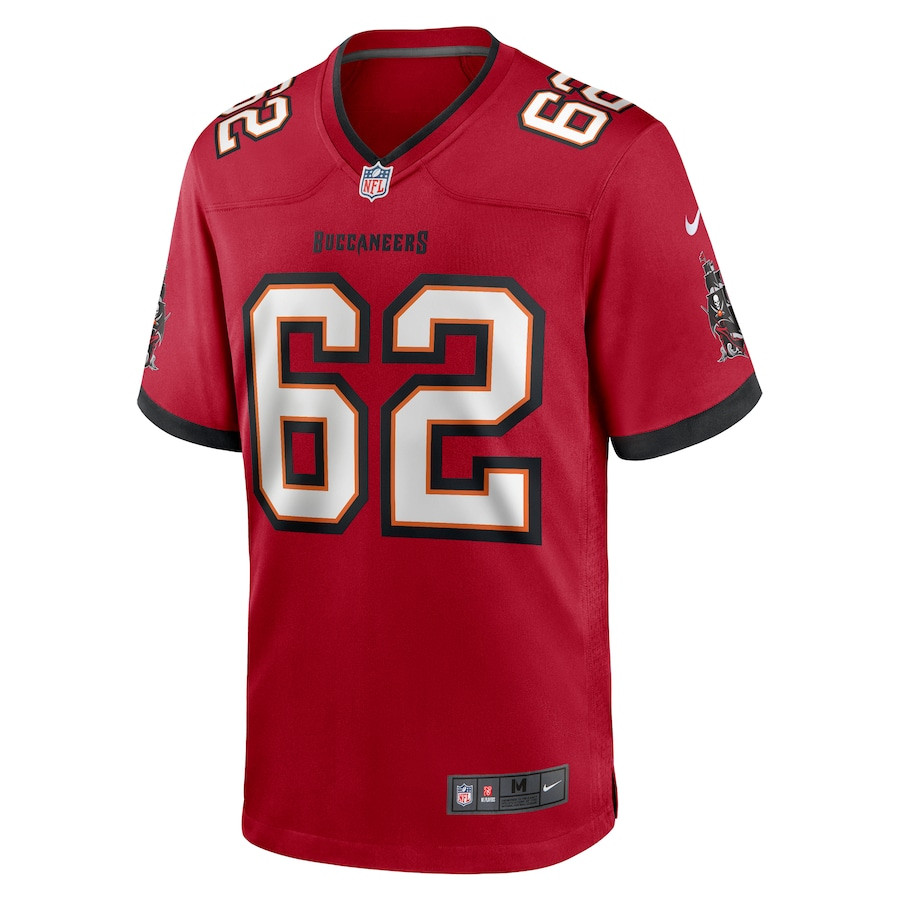 Graham Barton 62 Tampa Bay Buccaneers Game Red NFL Jersey Men's