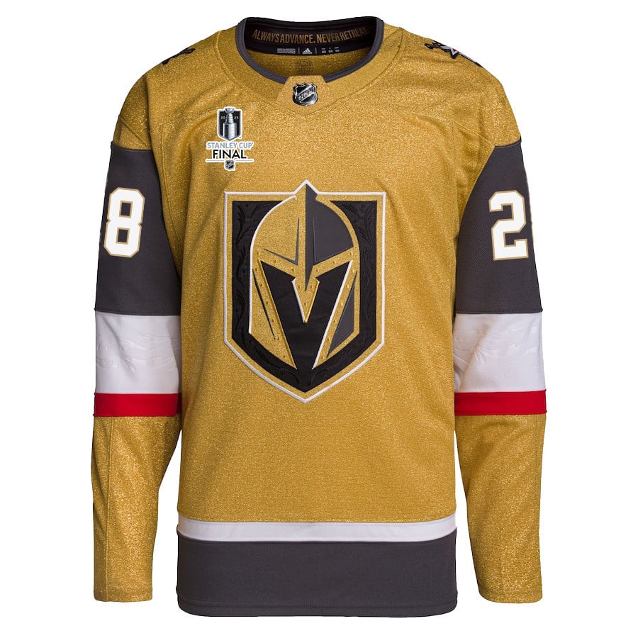 William Carrier 28 Vegas Golden Knights Stanley Cup 2023 Final Patch Home Breakaway Gold NHL Jersey Men's