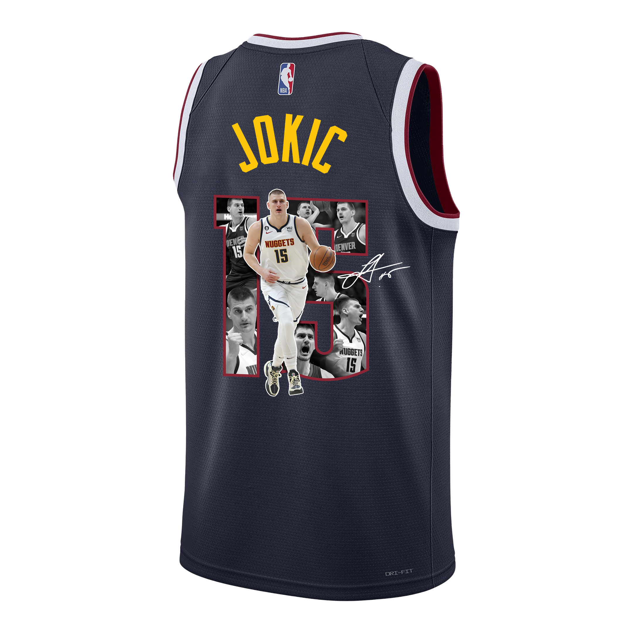 Nikola Jokic 15 Denver Nuggets Unpredictable Superstar 2023 Champions Swingman Black NBA Jersey Men's