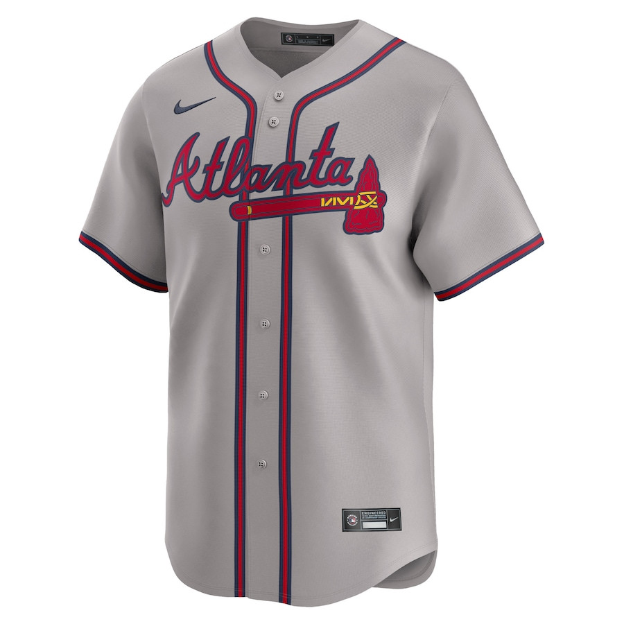 Ronald Acu?a Jr. 13 Atlanta Braves Away Limited Player Gray MLB Jersey Men's
