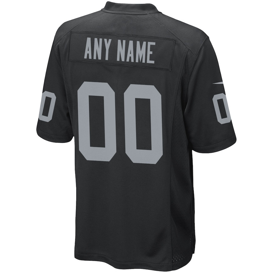 Las Vegas Raiders Custom Game Black NFL Jersey Men's