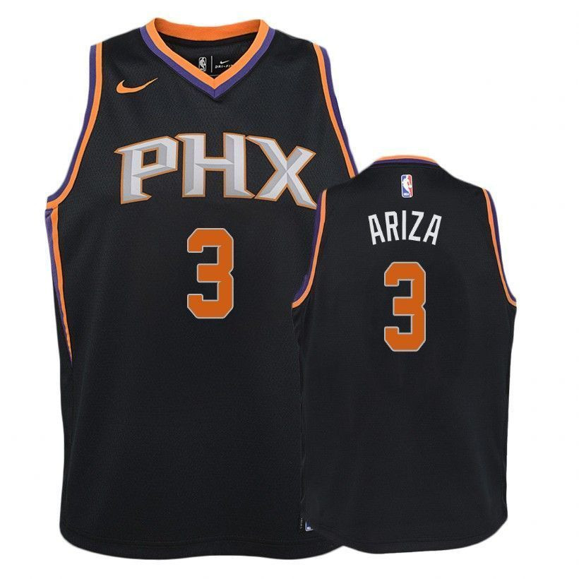 Phoenix Suns Trevor Ariza 3 Statet Black NBA Jersey Youth