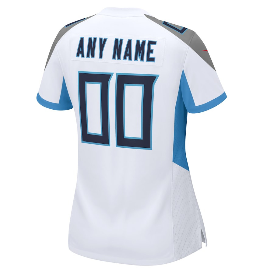 Tennessee Titans Custom Game White NFL Jersey Women's