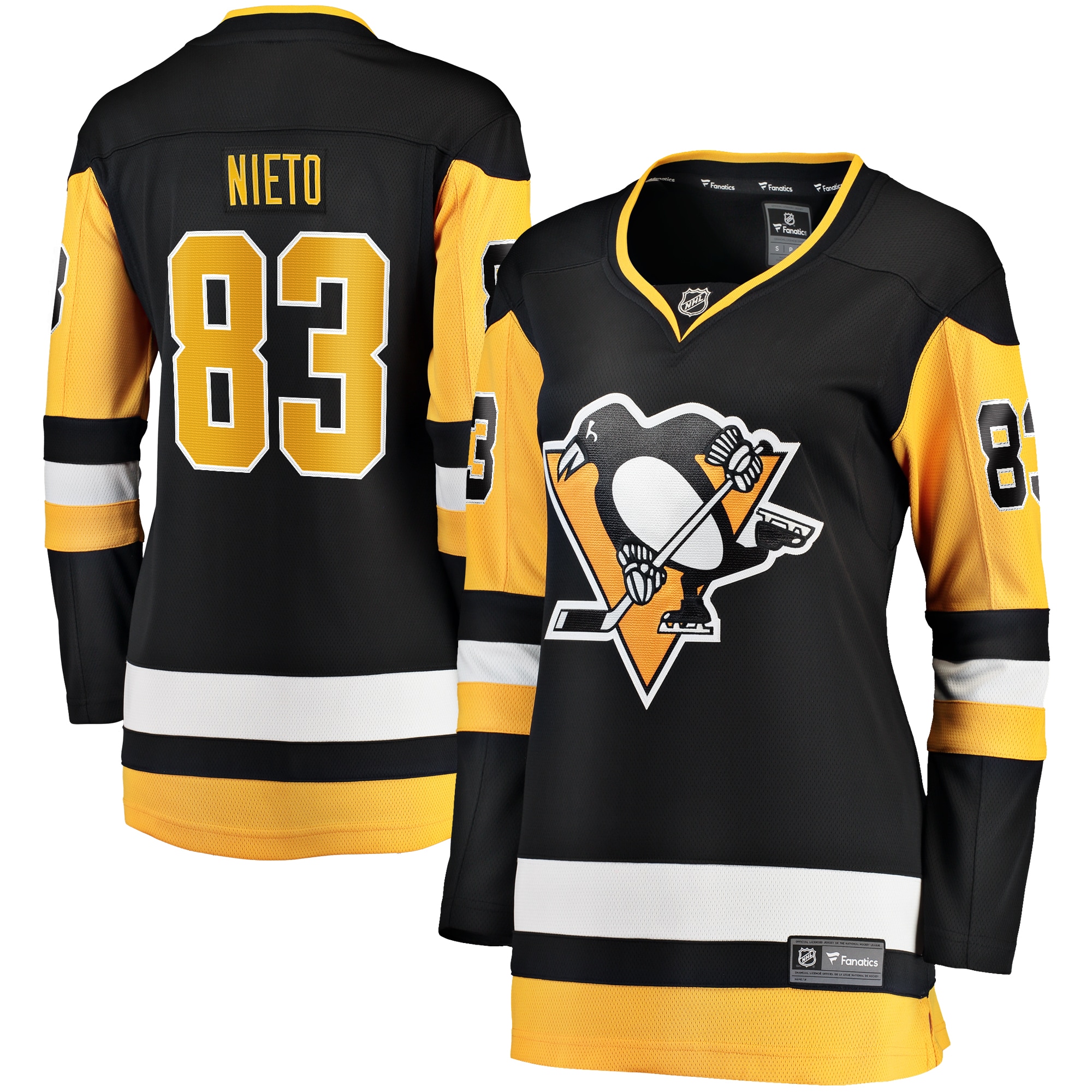 Pittsburgh Penguins Matt Nieto Black Home Breakaway Player NHL Jersey Women's