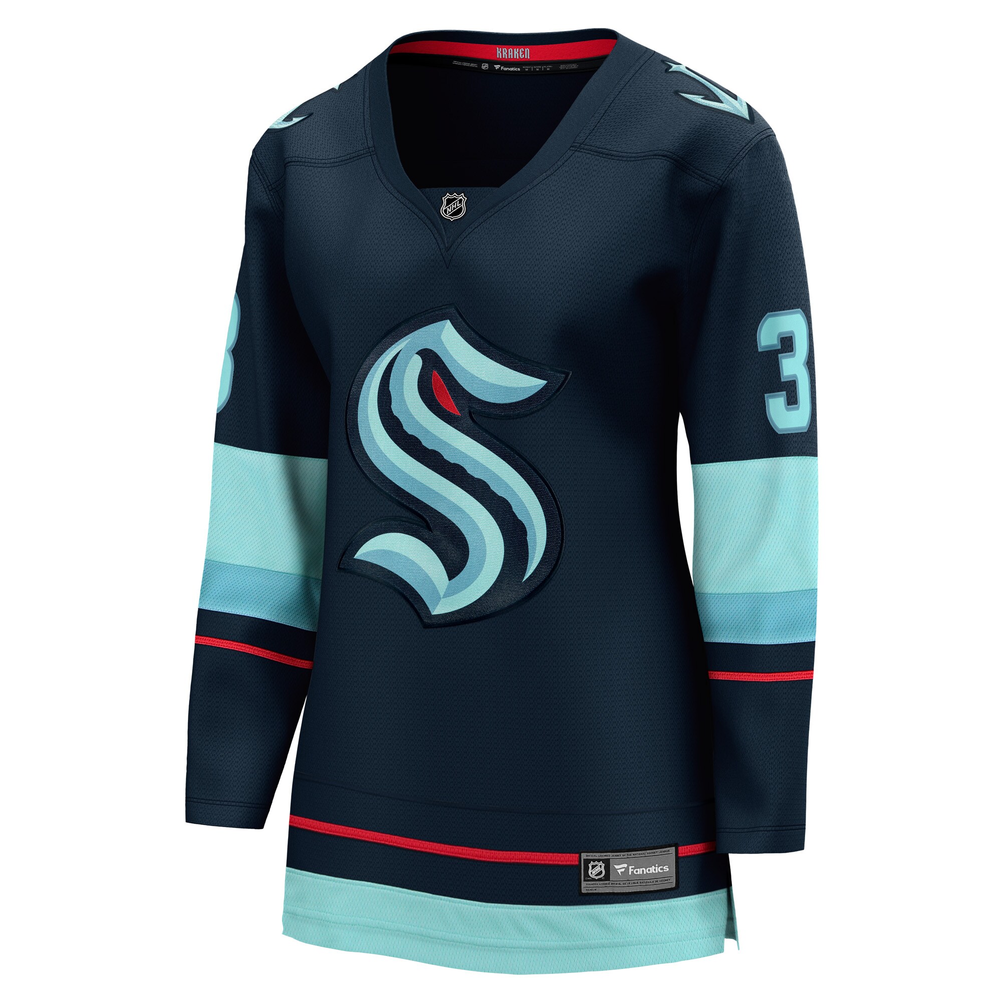 Seattle Kraken Will Borgen Deep Sea Blue Home Breakaway Player NHL Jersey Women's