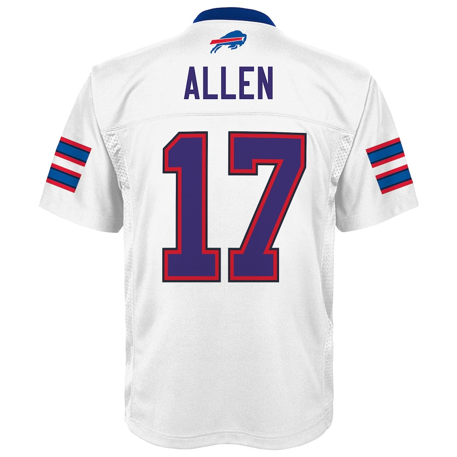 Josh Allen 17 Buffalo Bills White NFL Jersey Youth