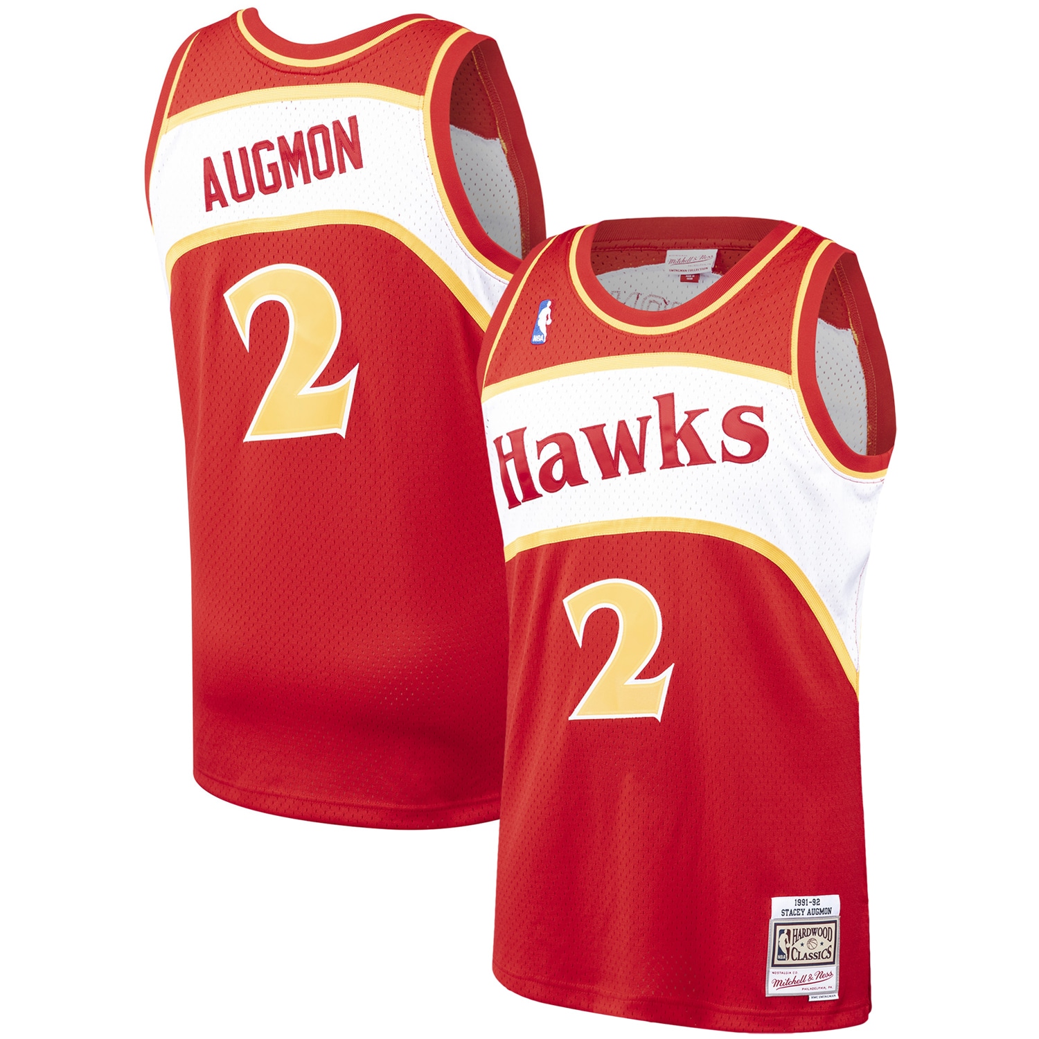 Mitchell Ness Stacey Augmon Red Atlanta Hawks Hardwood Classics 1991-92 Swingman NBA Jersey Men's