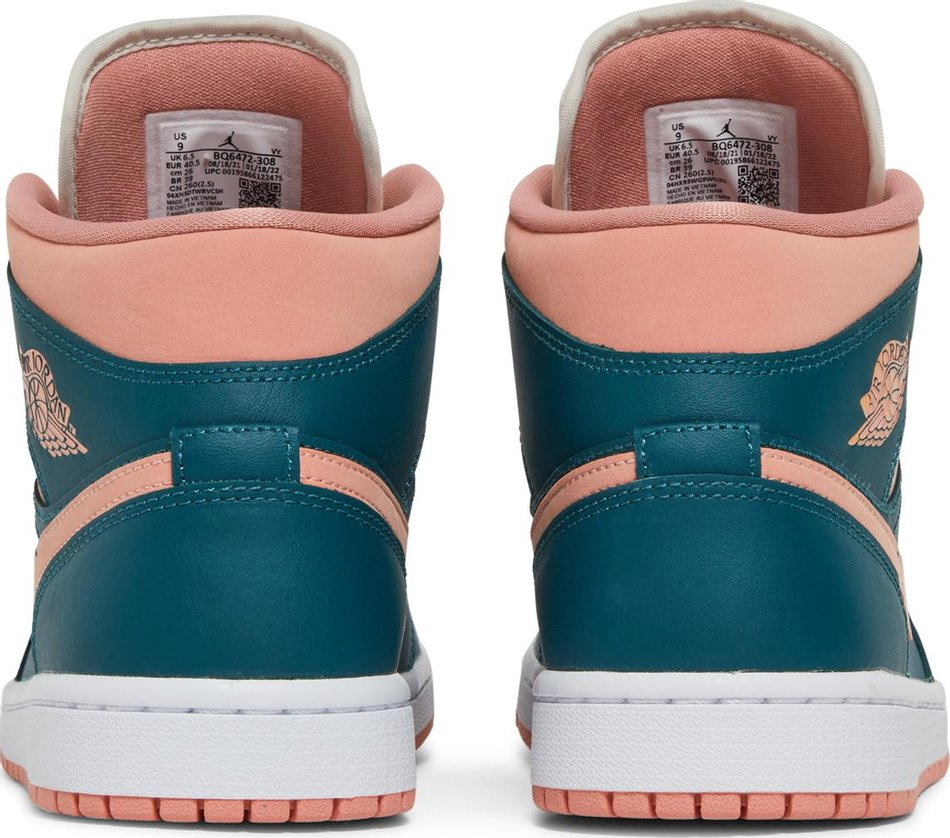 Wmns Air Jordan 1 Mid Dark Teal Green BQ6472-308