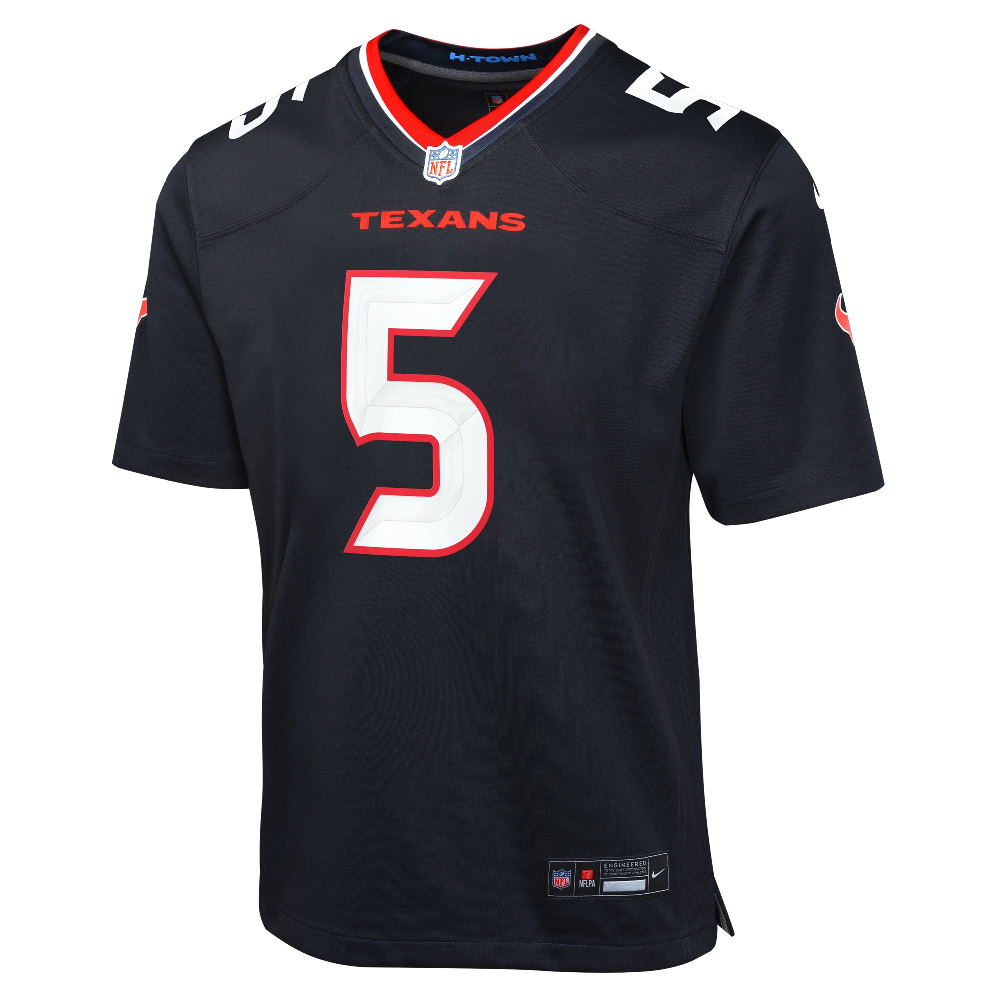 Houston Texans Jalen Pitre Navy Game NFL Jersey Youth