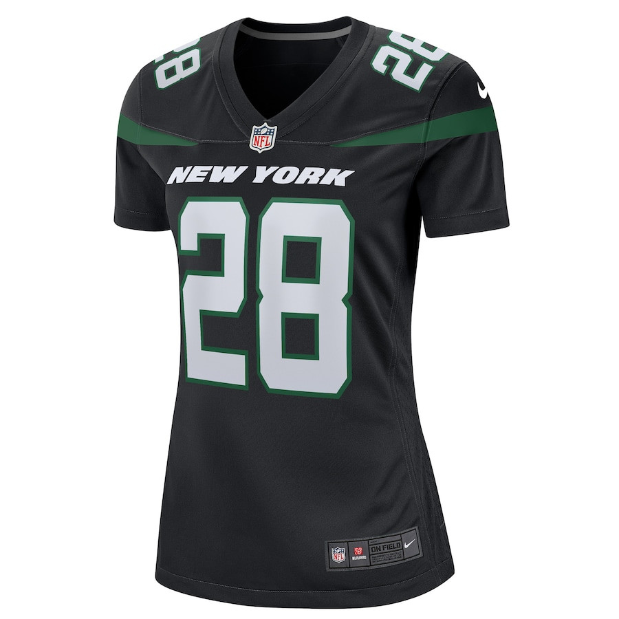 Curtis Martin 28 New York Jets Retired Black NFL Jersey Women's
