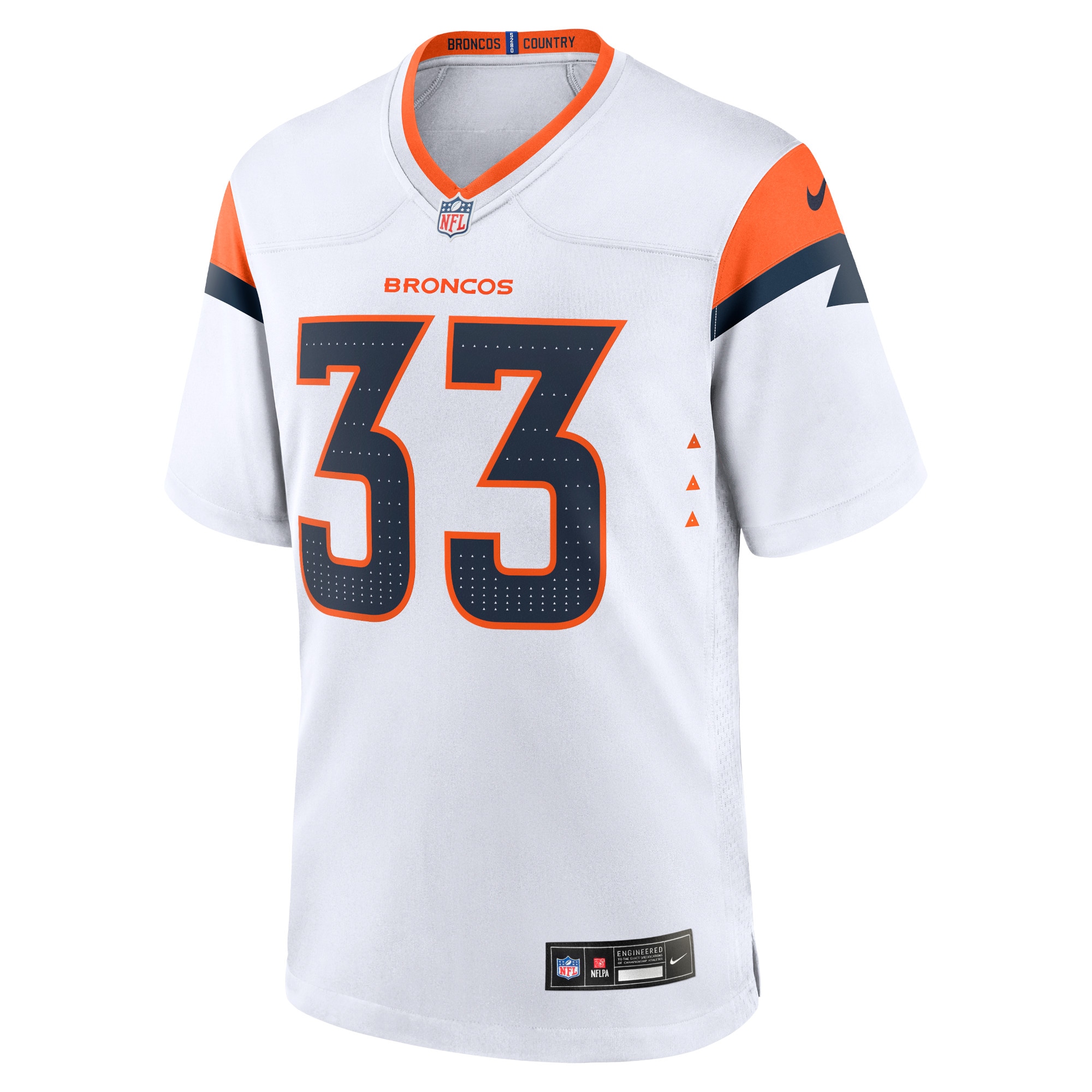 Denver Broncos Javonte Williams White Mile High Collection Game NFL Jersey Men's