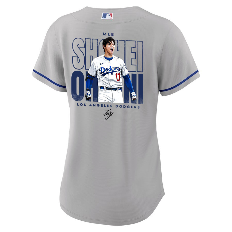 Shohei Ohtani 17 Los Angeles Dodgers Signed ShoTime 2023 Road Gray MLB Jersey Women's