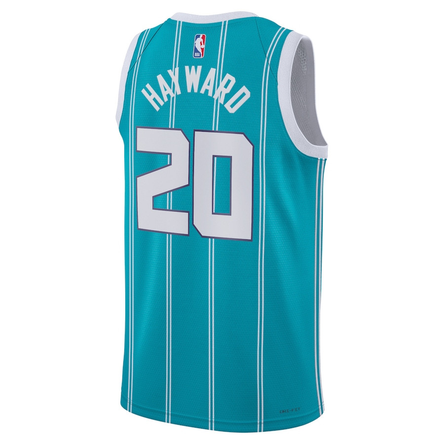 Gordon Hayward 20 Charlotte Hornets Unisex Swingman Icon Edition Teal NBA Jersey Unisex
