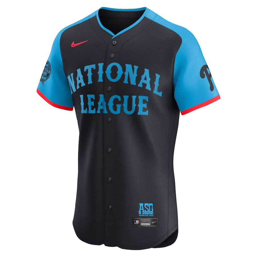 Bryce Harper 3 National League 2024 All Star Game Elite Player Navy MLB Jersey Men's