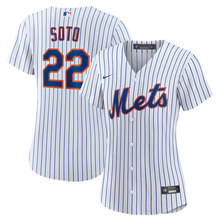 Juan Soto 22 New York Mets Home Player White MLB Jersey Women's