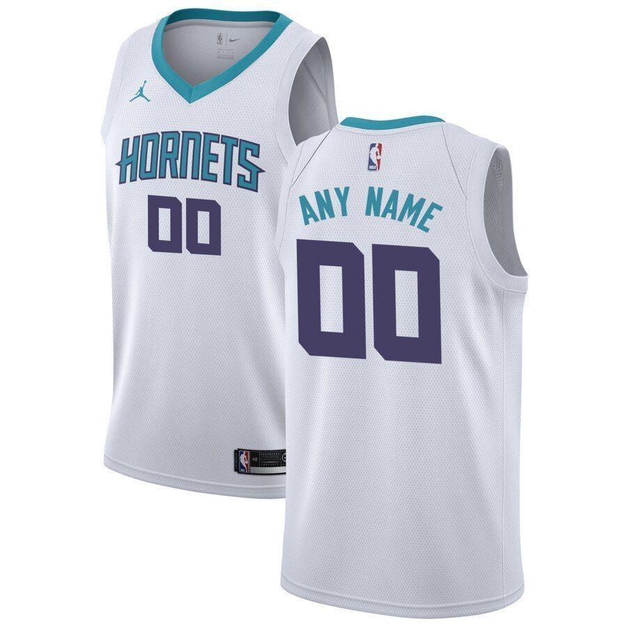 Charlotte Hornets Custom Swingman White Association Edition NBA Jersey Men's