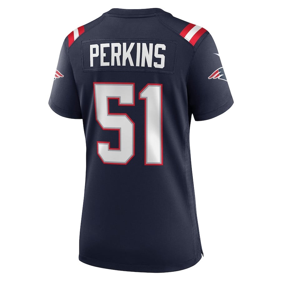 Ronnie Perkins 51 New England Patriots Game Navy NFL Jersey Women's