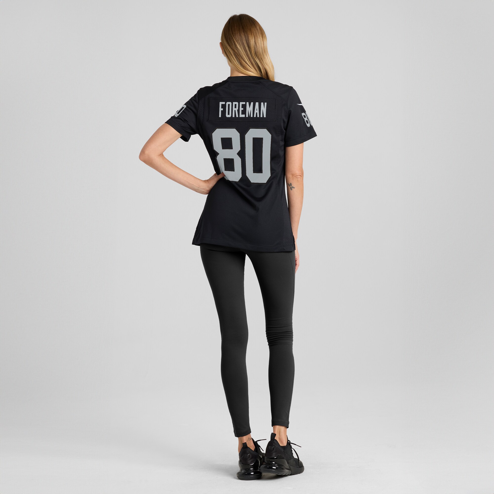 Las Vegas Raiders Jeff Foreman Black Game NFL Jersey Women's