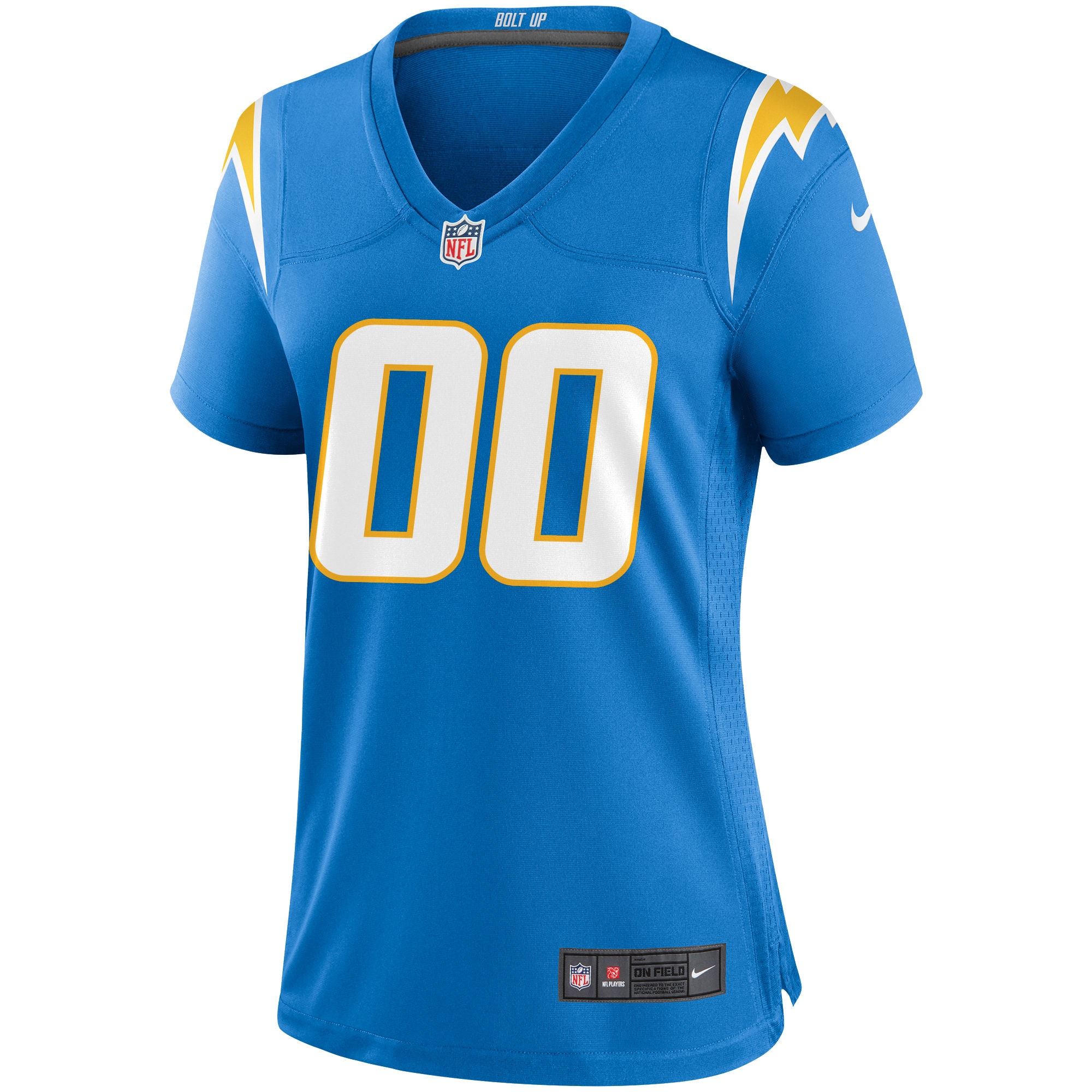 Los Angeles Chargers Powder Blue Custom Game NFL Jersey Women's