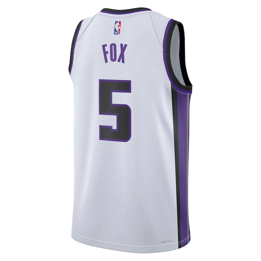 De'Aaron Fox 5 Sacramento Kings Unisex Swingman Association Editio White NBA Jersey Unisex