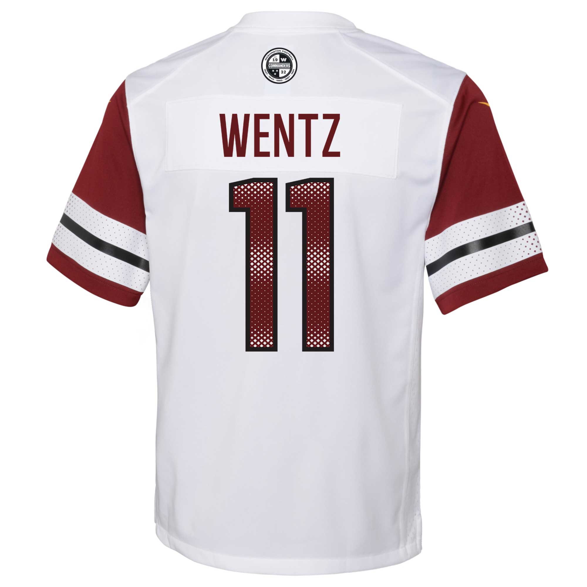 Washington Commanders Carson Wentz White Game NFL Jersey Youth