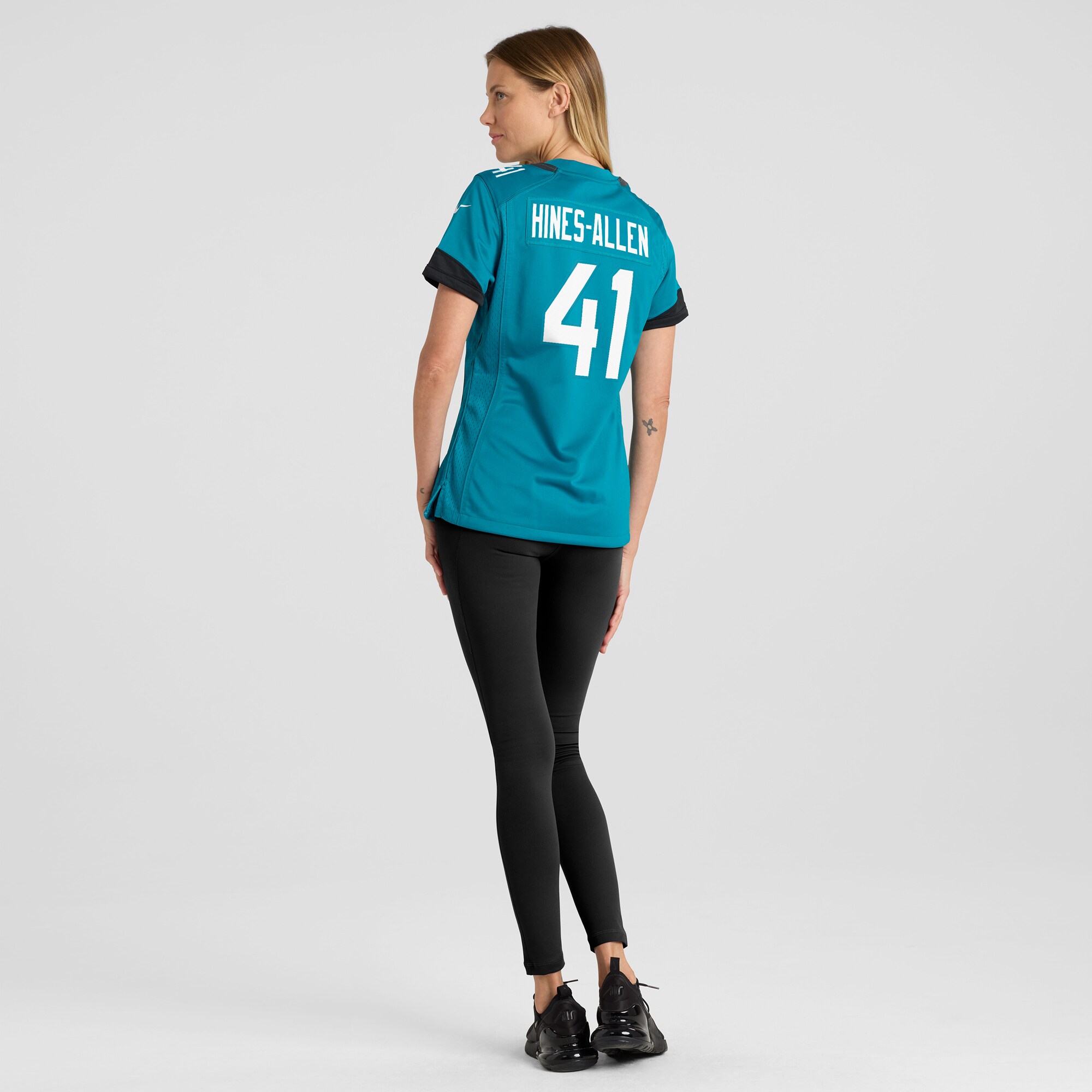 Jacksonville Jaguars Josh Hines-Allen Teal Player Game NFL Jersey Women's