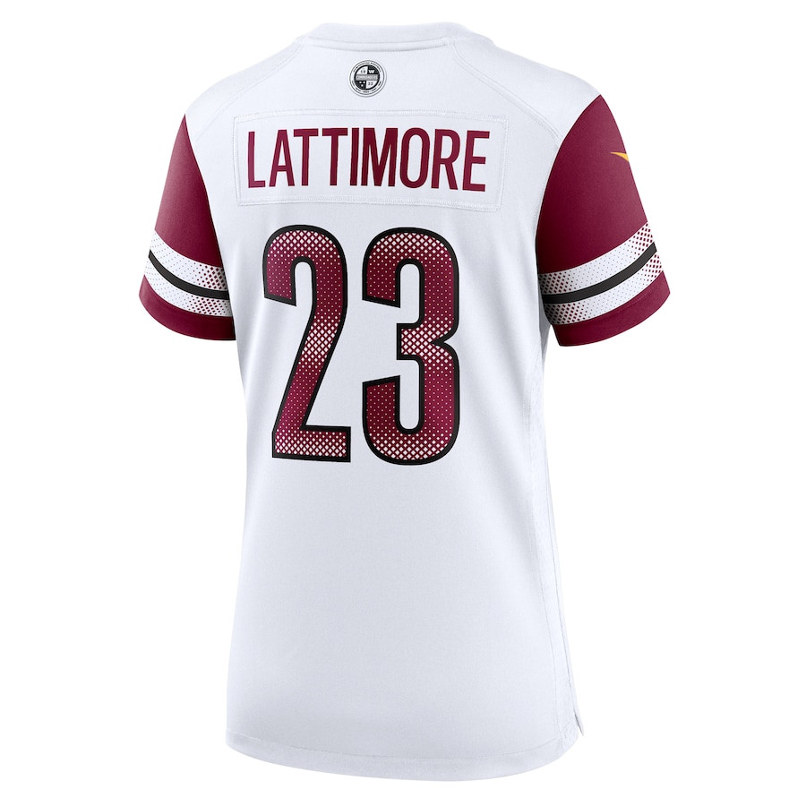 Marshon Lattimore 23 Washington Commanders Game White NFL Jersey Women's
